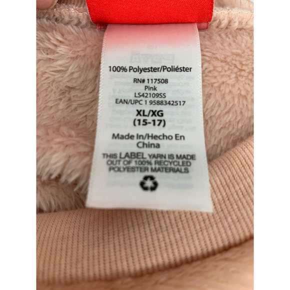 Disney Womans Micky Mouse Shirt Long Sleeve XL Pink Peachy Polyester Minky Velou - Picture 5 of 8